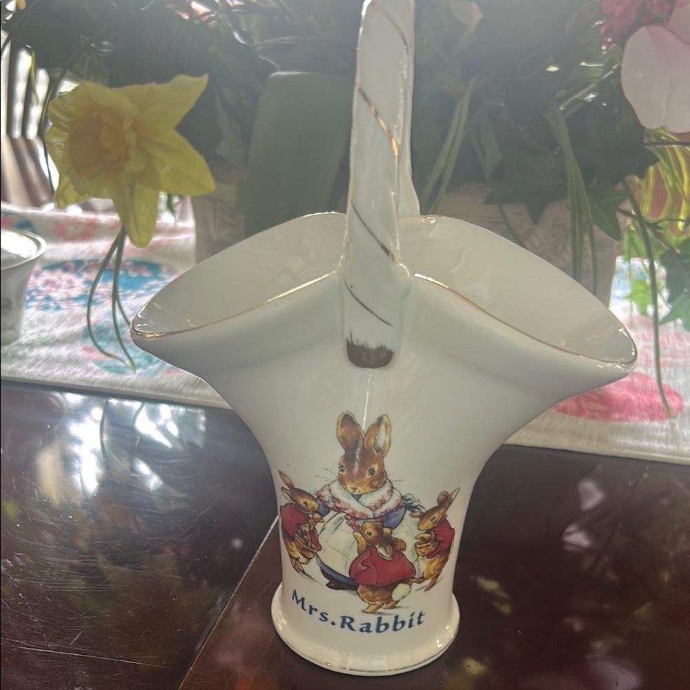 Mrs. Rabbit Ceramic Vase